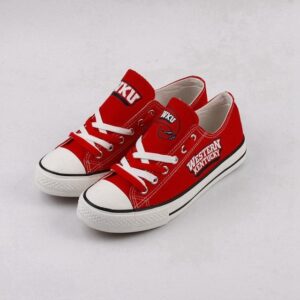 Novelty Design Western Kentucky Shoes Low Top Canvas Shoes