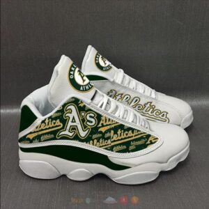 Oakland Athletics Mlb White Green Air Jordan 13 Shoes