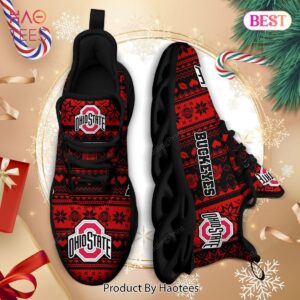 Ohio State Buckeyes NCAA Black Red Color Max Soul Shoes