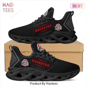 Ohio State Buckeyes NCAA Hot Black Color Max Soul Shoes for Fan