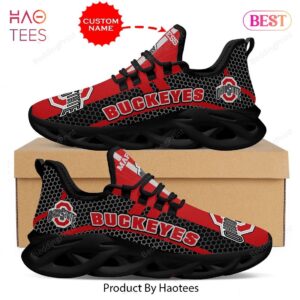 Ohio State Buckeyes NCAA Personalized Black Mix Red Max Soul Shoes