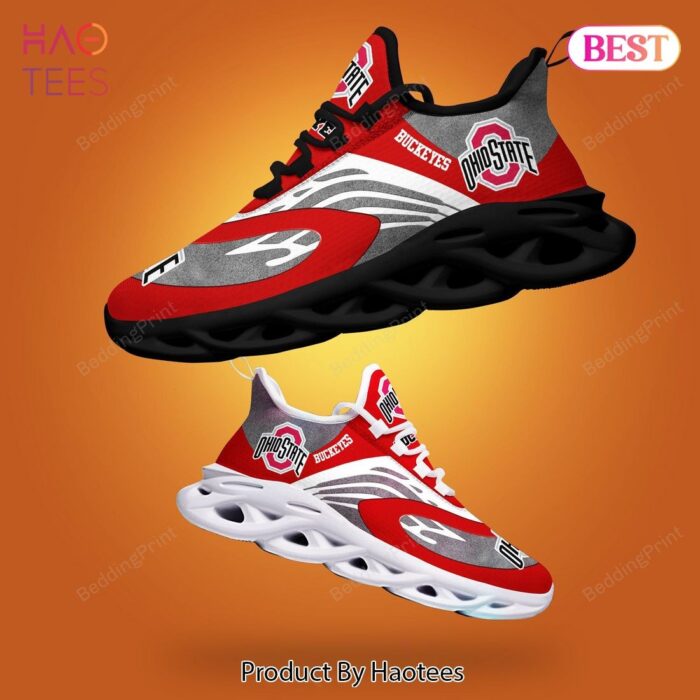 Ohio State Buckeyes NCAA Red Mix Grey Max Soul Shoes Fan Gift