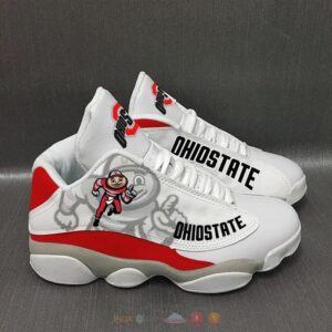 Ohio State Buckeyes White Air Jordan 13 Shoes