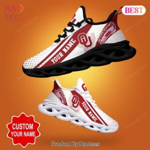 Oklahoma Sooners NCAA Personalized White Mix Red Max Soul Shoes