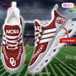 Oklahoma Sooners Personalized Grey Mix Red Max Soul Shoes