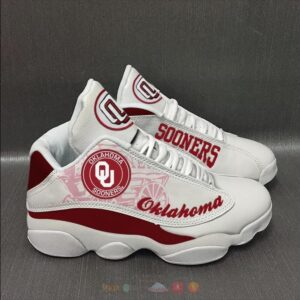 Oklahoma Sooners White Red Air Jordan 13 Shoes
