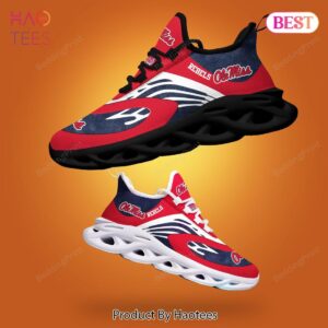 Ole Miss Rebels NCAA Blue Mix Red Max Soul Shoes for Fans