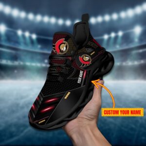 Ottawa Senators Personalized NHL Sport Black Max Soul Shoes