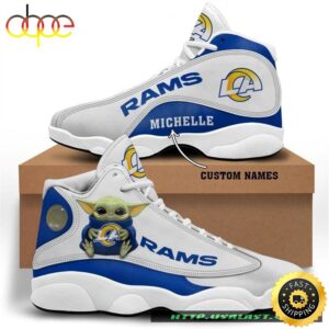 Personalised Los Angeles Rams Baby Yoda Air Jordan 13 Shoes