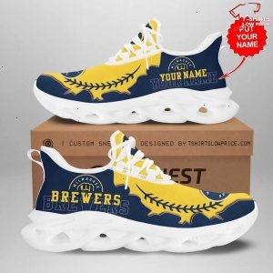 Personalize MLB Milwaukee Brewers Max Soul Sneakers Running Shoes