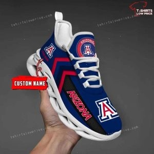 Personalize NCAA Arizona Wildcats Blue Red Max Soul Sneakers Running Shoes
