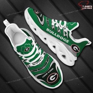 Personalize NCAA Georgia Bulldogs Green Max Soul Shoes Running Sneakers