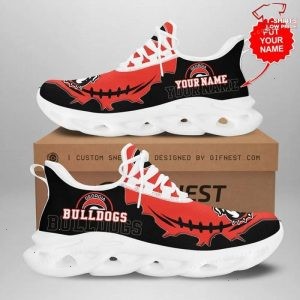 Personalize NCAA Georgia Bulldogs Red Black Max Soul Sneakers Running Shoes