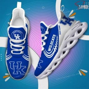 Personalize NCAA Kentucky Wildcats Blue Max Soul Sneakers Sport Shoes