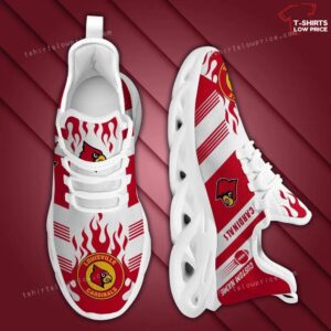 Personalize NCAA Louisville Cardinals White Red Max Soul Shoes Running Sneakers