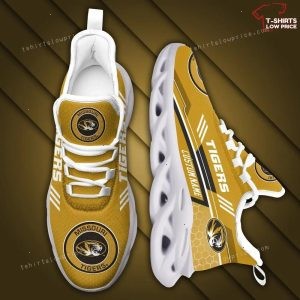 Personalize NCAA Missouri Tigers Gold Max Soul Shoes Running Sneakers
