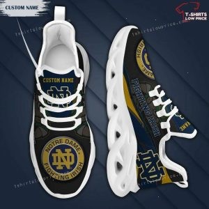 Personalize NCAA Notre Dame Fighting Irish Black Blue Max Soul Sneakers Sport Shoes