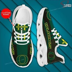 Personalize NCAA Oregon Ducks Black Green Max Soul Sneakers Sport Shoes