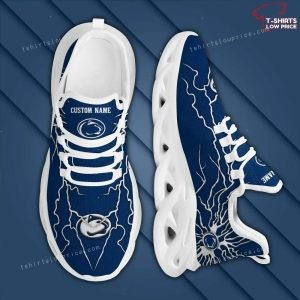 Personalize NCAA Penn State Nittany Lions Blue Max Soul Shoes Running Sneakers