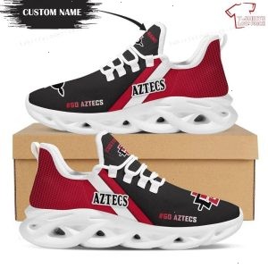 Personalize NCAA San Diego State Aztecs Red Black Max Soul Shoes Running Sneakers