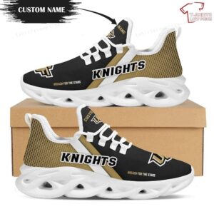 Personalize NCAA Ucf Knights Black Gold Max Soul Shoes Running Sneakers