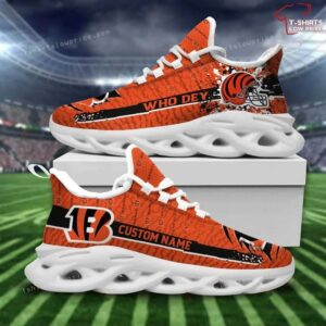 Personalize NFL Cincinnati Bengals Orange Max Soul Sneakers Sport Shoes