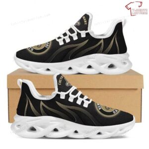 Personalize NFL New Orleans Saints Black Golden Fire Edition Max Soul Sneakers Running Shoes