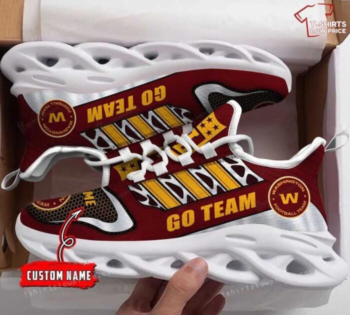 Personalize NFL Washington Commanders Go Team Max Soul Sneakers Running Shoes