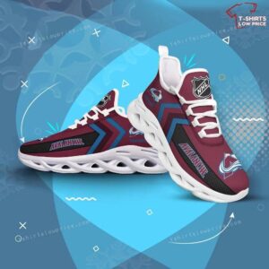 Personalize NHL Colorado Avalanche Blue Bronw Max Soul Sneakers Running Shoes