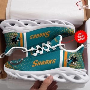 Personalize NHL San Jose Sharks Max Soul Shoes Running Sneakers
