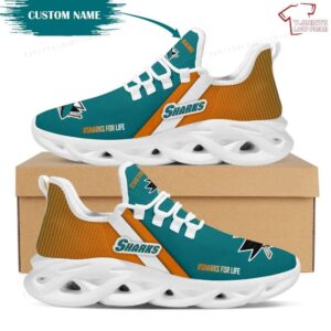 Personalize NHL San Jose Sharks Max Soul Sneakers Running Shoes