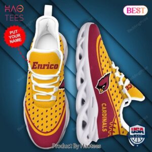 Personalized Arizona Cardinals Gold Mix Red Max Soul Shoes