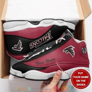 Personalized Atlanta Falcons Nfl Big Logo Football Team 10 Air Jordan 13 Sneaker Shoes