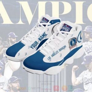 Personalized Champions Los Angeles Dodgers Mlb Custom Air Jordan 13 Shoes