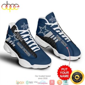 Personalized Dallas Cowboys Football NFL Big Logo 29 Air Jordan 13 Sneaker Shoes