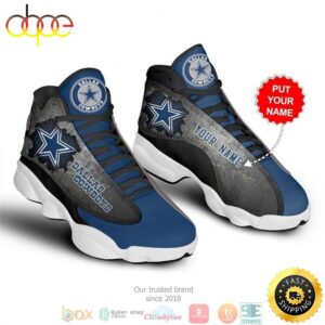 Personalized Dallas Cowboys NFL 2 Football Air Jordan 13 Sneaker Shoes