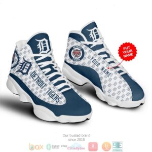 Personalized Detroit Tigers Mlb 2 Baseball Air Jordan 13 Sneaker Shoes