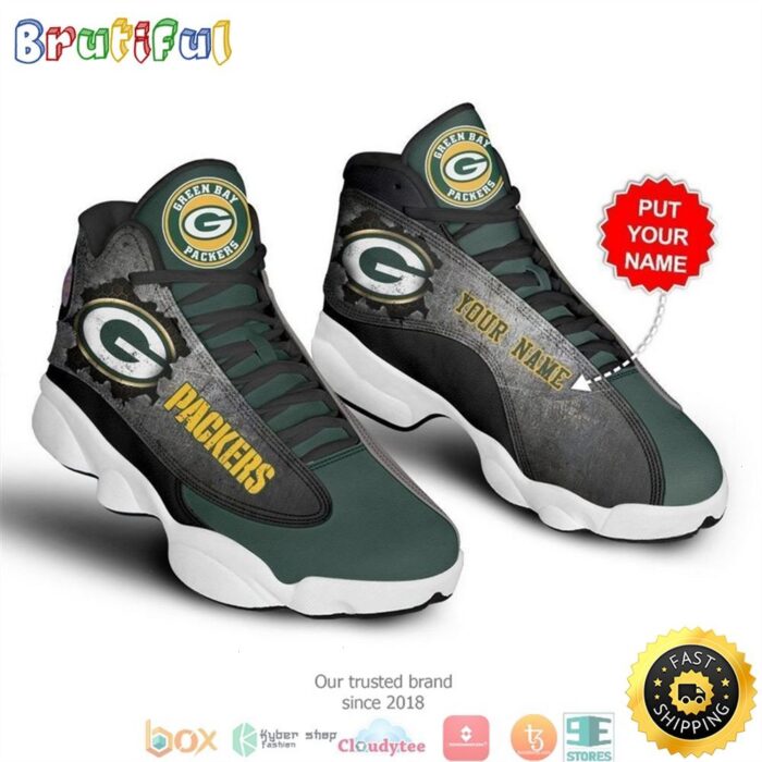 Personalized Green Bay Packers NFL Football Air Jordan 13 Sneaker Shoes