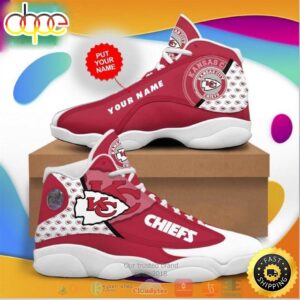 Personalized Kansas City Chiefs NFL Team Custom Air Jordan 13 Shoes