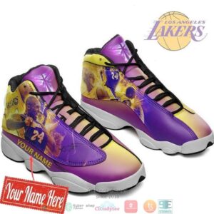 Personalized Kobe Bryant 24 Los Angeles Lakers Nba Team Big Logo 41 Gift Air Jordan 13 Sneaker Shoes