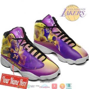 Personalized Kobe Bryant 2Los Angeles Lakers Nba Team Air Jordan 13 Sneaker Shoes