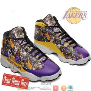 Personalized Kobe Bryant Los Angeles Lakers Nba Team Air Jordan 13 Sneaker Shoes