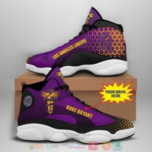 Personalized Kobe Bryant Los Angeles Lakers Nba Team Custom Purple Air Jordan 13 Shoes