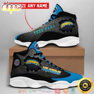Personalized Los Angeles Chargers NFL Football Team Air Jordan 13 Sneaker Shoes