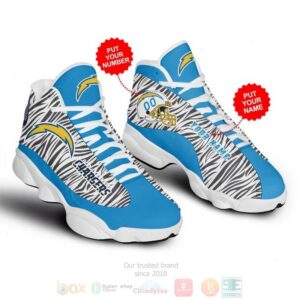 Personalized Los Angeles Chargers Nfl Custom Air Jordan 13 Shoes