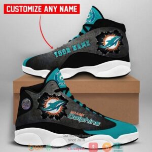 Personalized Miami Dolphins Football Nfl Air Jordan 13 Sneaker Shoes