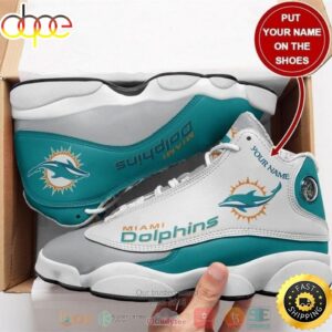Personalized Miami Dolphins NFL Football Team Custom Air Jordan 13 Shoes