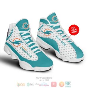 Personalized Miami Dolphins Nfl Football Team Custom Air Jordan 13 Shoes 2