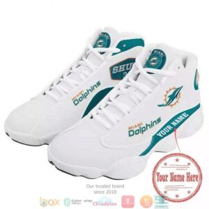 Personalized Miami Dolphins Nfl Team Big Logo 39 Gift Air Jordan 13 Sneaker Shoes