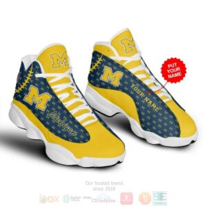 Personalized Michigan Wolverines Nfl Custom Air Jordan 13 Shoes